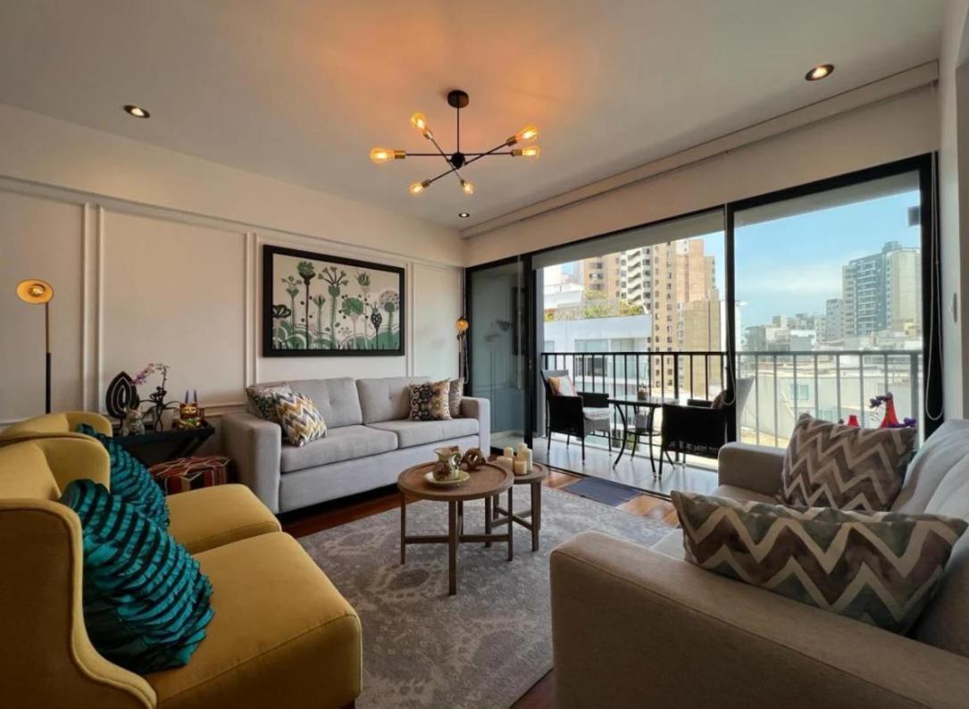 Exclusivo Y Moderno Depa En Miraflores Vista Al Mar Y A La Ciudad Amoblado Apartments ลิมา ภายนอก รูปภาพ